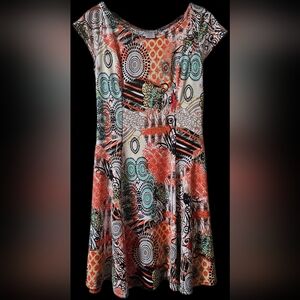 Colorful Geometric Pattern Dress